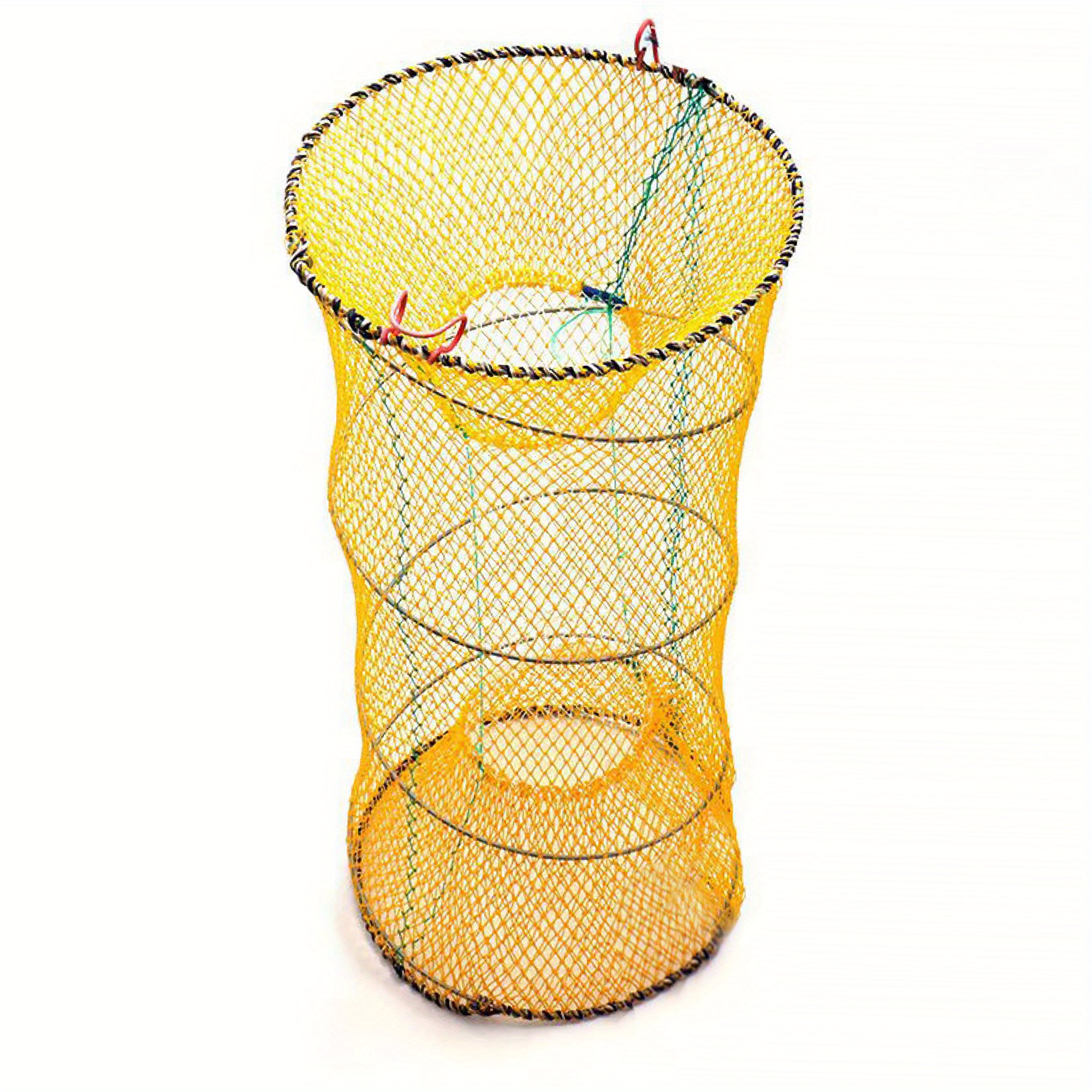 Cunguv Collapsible Wire Fish Crab Cage Basket Galvanized Shrimp Fishing Net