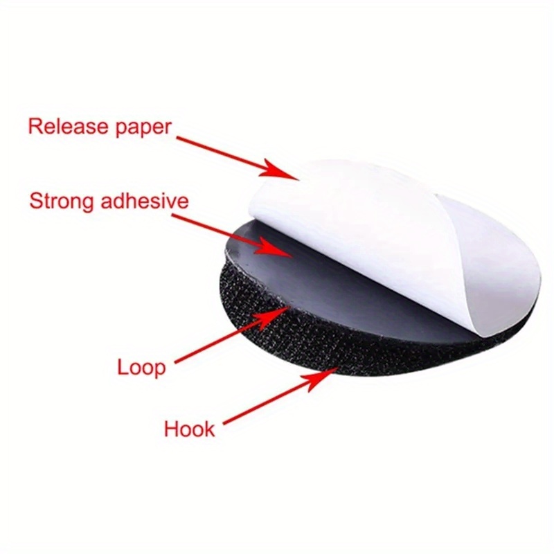 5pcs Anti-slip Hook-and-loop Fastener Carpet Sticker, White Round Bed Sheet  Fixer, For Home