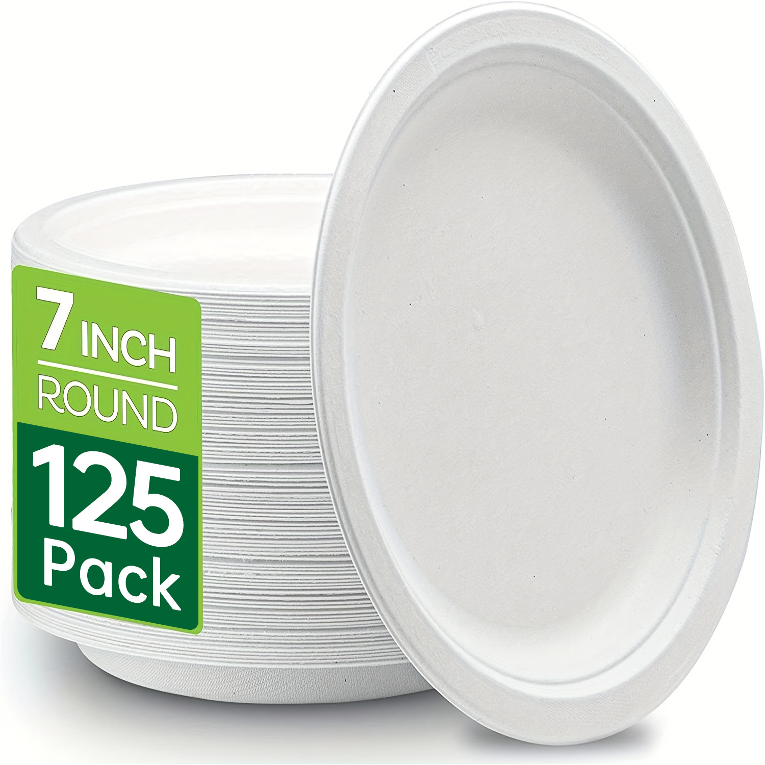 100% Compostable Disposable Paper Plates Bulk [9 50 Pack