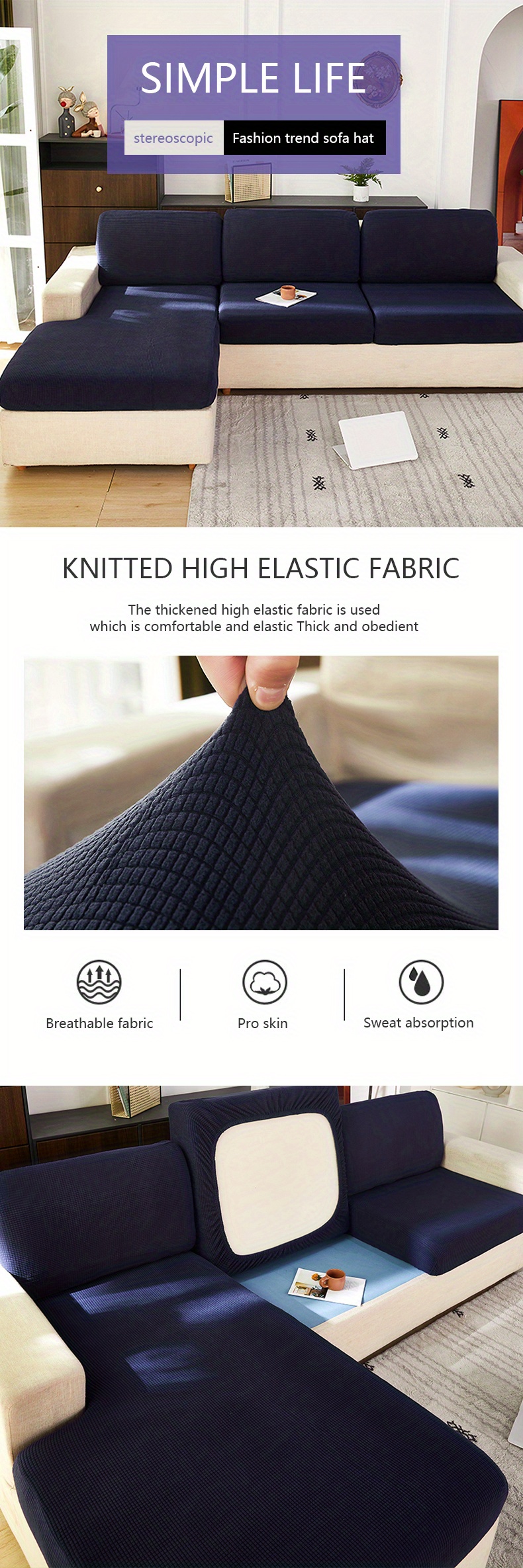 Simple Modern Solid Color Velvet Sofa Slipcover Four Seasons Temu