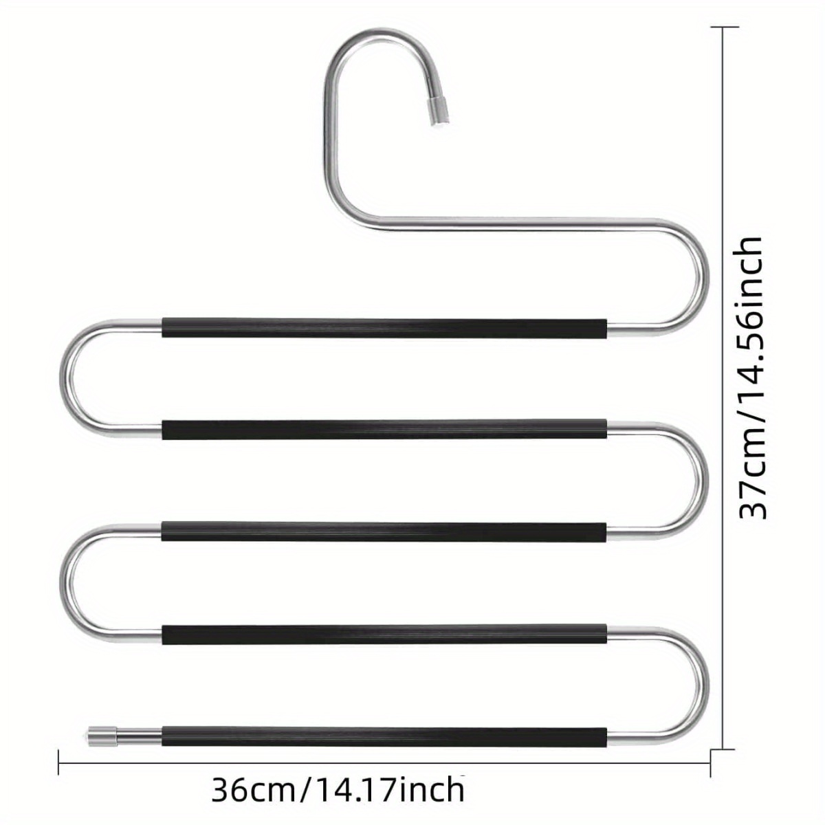 5 Layer Clothes Hanger Stainless Steel Non slip Pants Hanger Temu