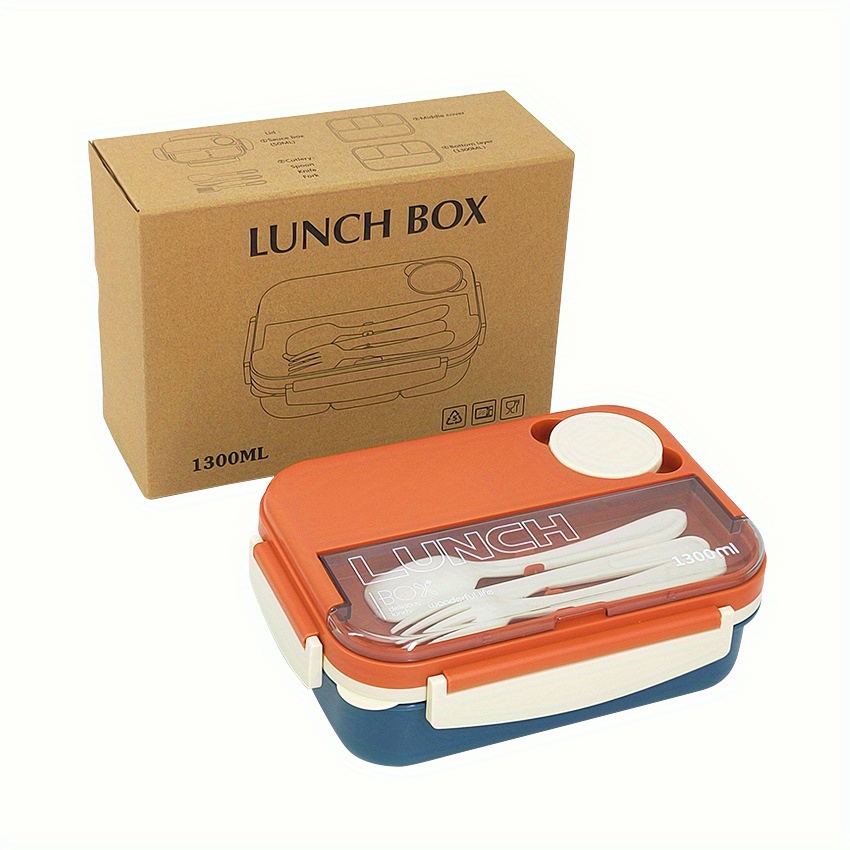 Lunch Box Containers with Compartments Kids Picnic Bento Box, Brown