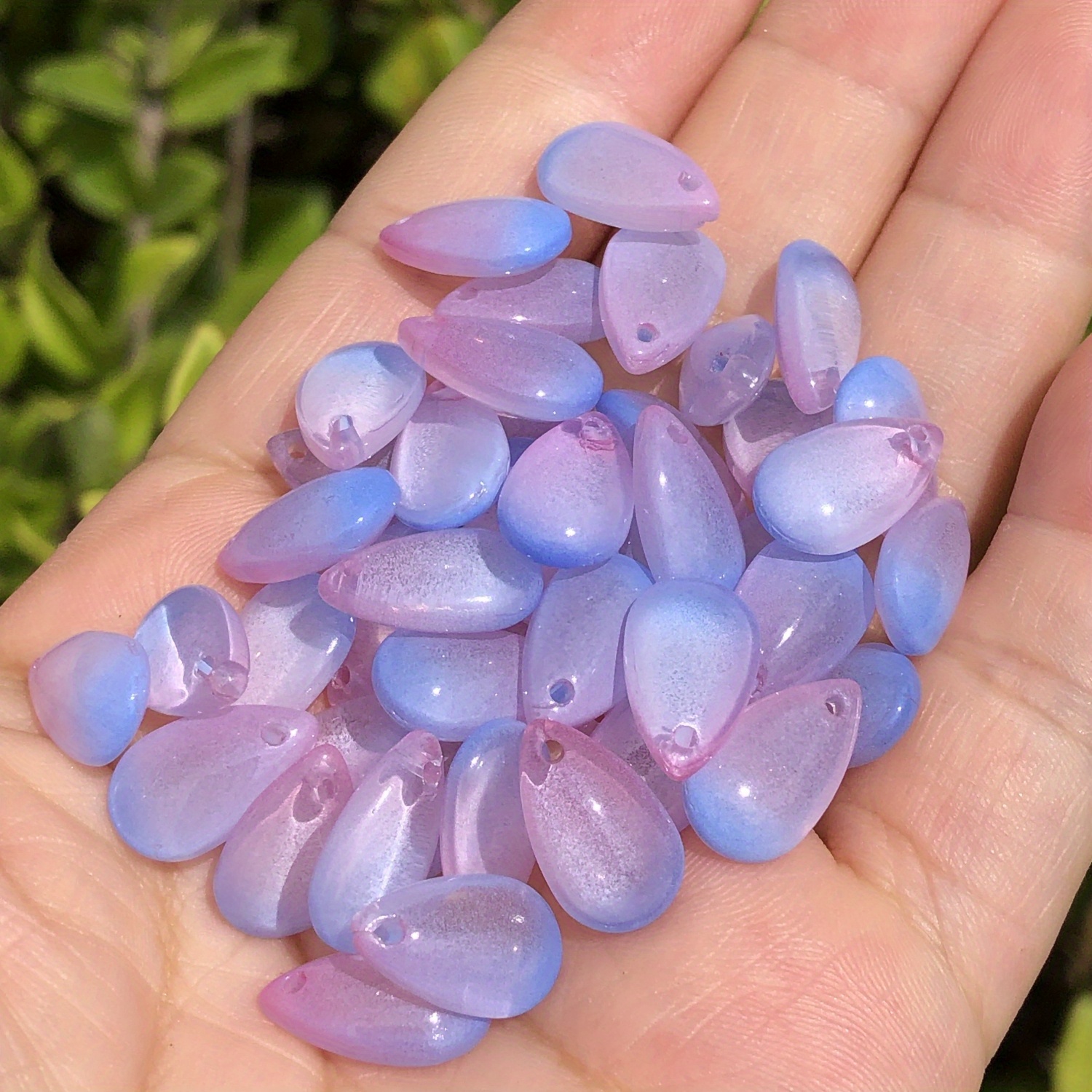 Lot Ab Color Long Water Drop Czech Crystal Glass Beads Loose - Temu