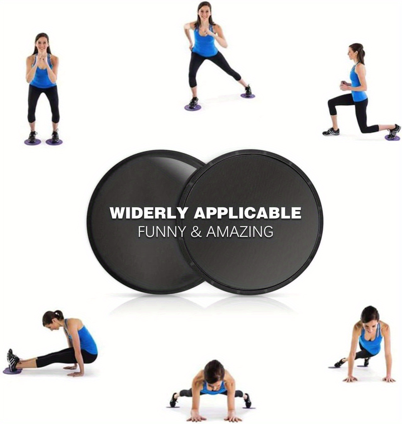 Core Sliders For Carpet & Hardwood Floors - Dual Sided Exercise Sliders For Home Workouts
