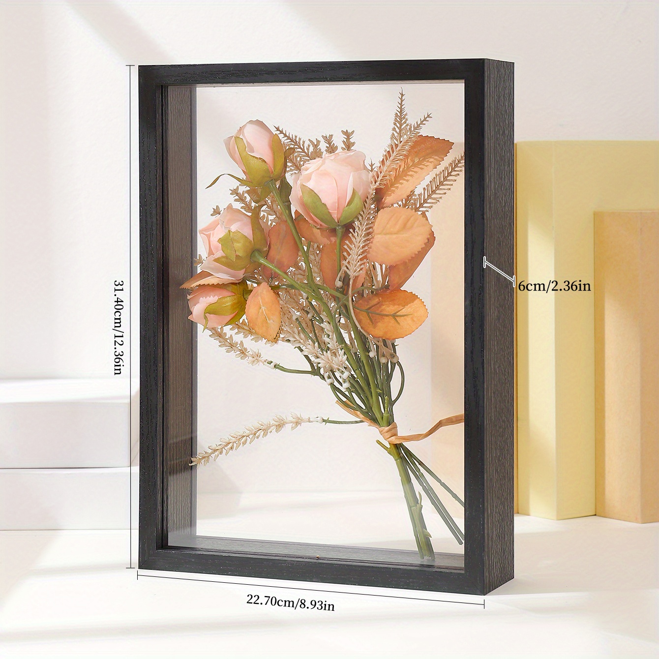 Black Transparent Flower Frame Diy Dried Flower Frame Home - Temu