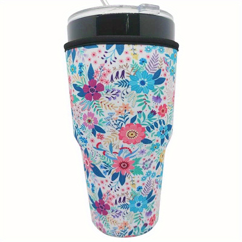 Colorful Neoprene Cup Sleeve With Handle - Heat Resistant