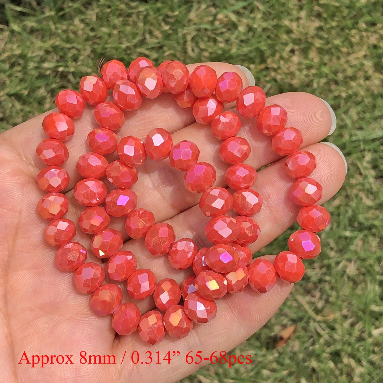 Faceted Ab Red Austria Crystal Bead Glass Loose Rondelle - Temu