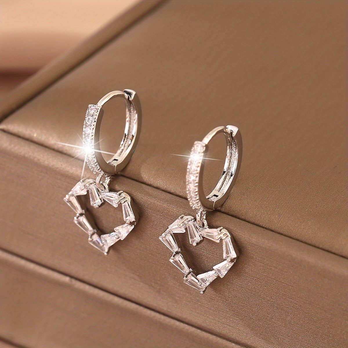 Heart shaped deals drop earrings