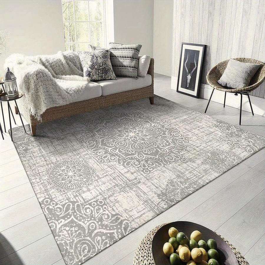 Boho Printed Flannel Living Room Rug