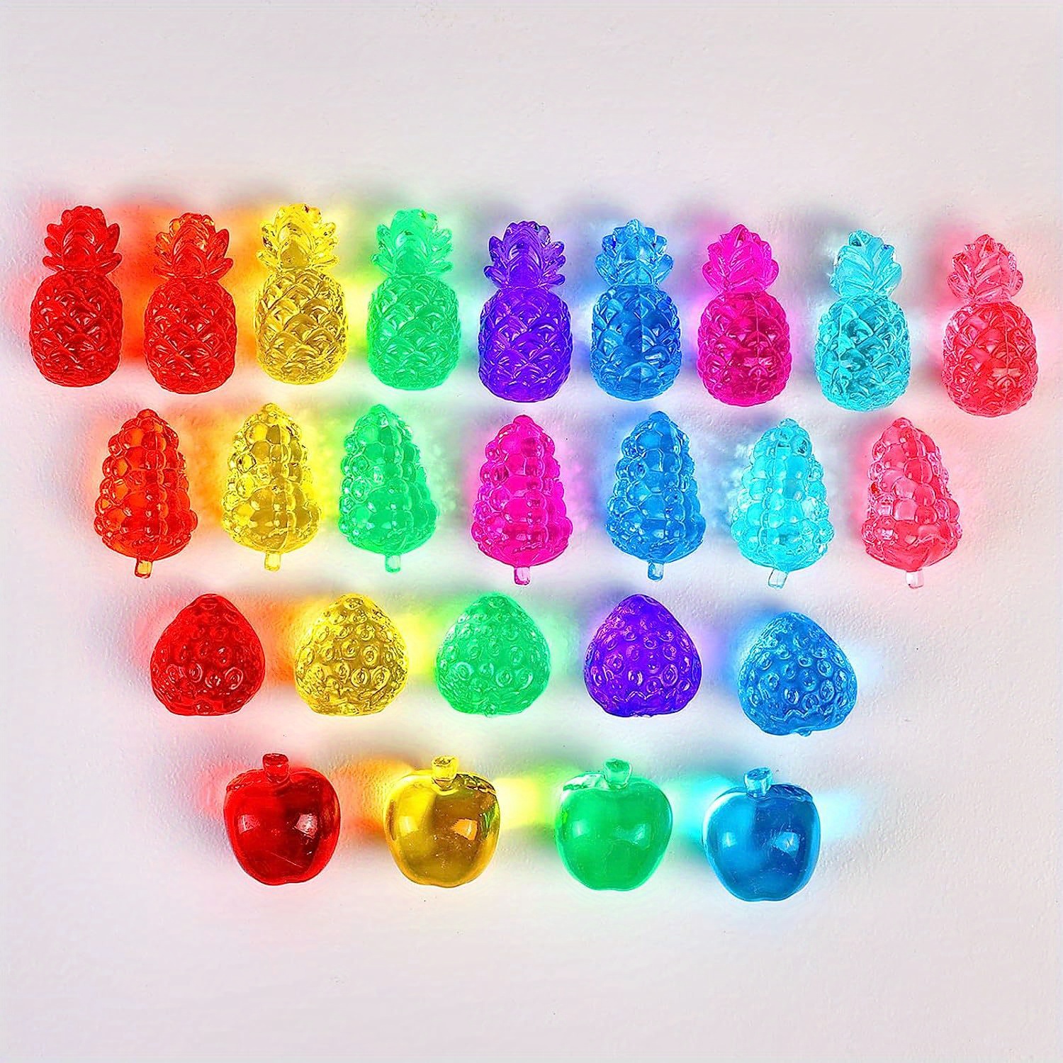 18pcs Acrylic Gems, Fake Fruit For Kids, Fake Jewels, Plastic Gem, Table  Scatters Crystals, Plastic Fruit, Party Decorations, Living Room Crystal Orn