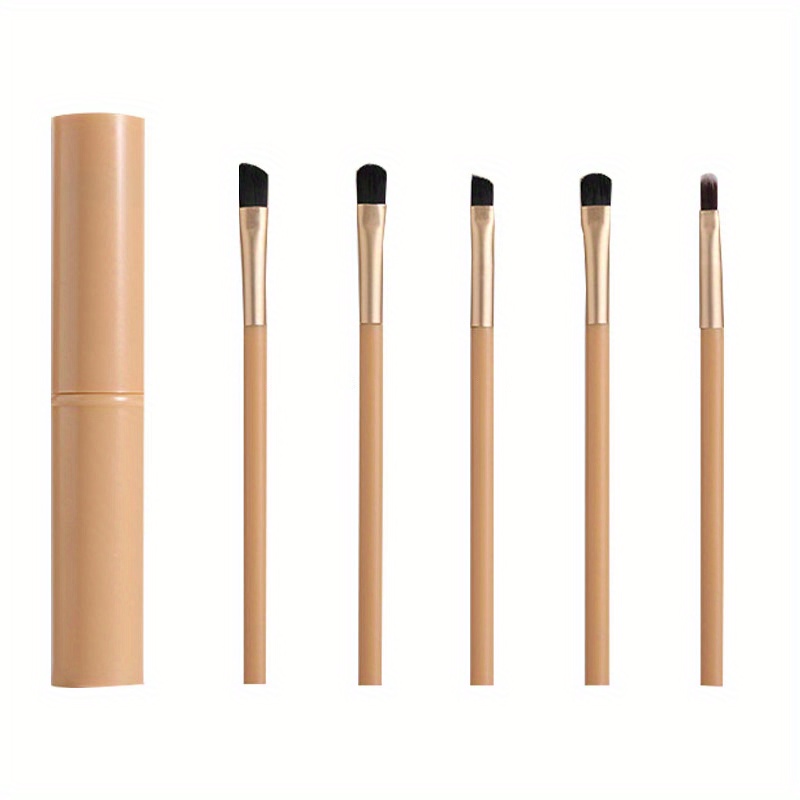 5Pcs Eyeshadow Brush Set Travel Portable Eye Brushes With Storage Box