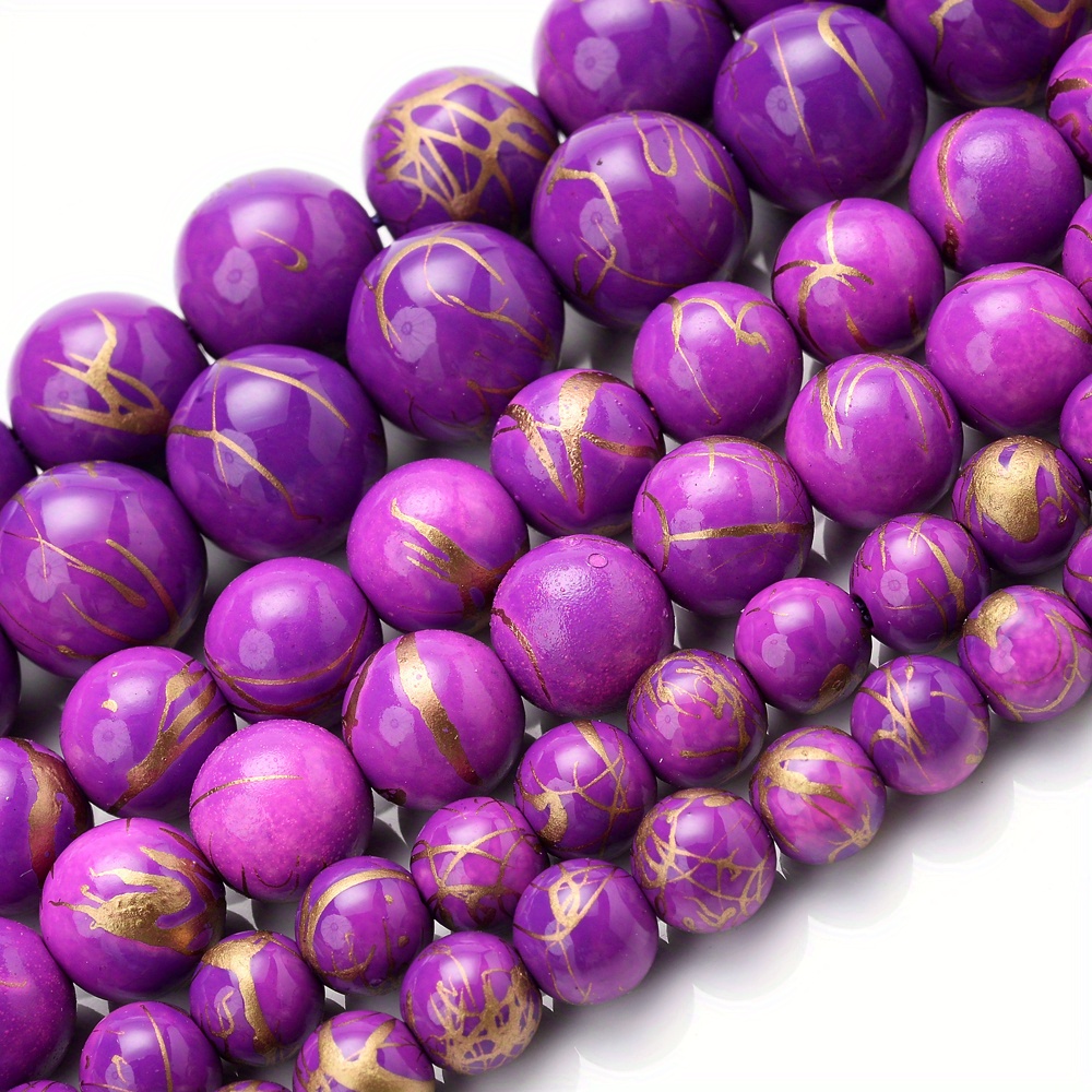 Natural Purple Sugilite Stone Beads Loose Spacer Beads For Jewelry Making  DIY Bracelet Necklace Accessories Supplies 6/8/10MM