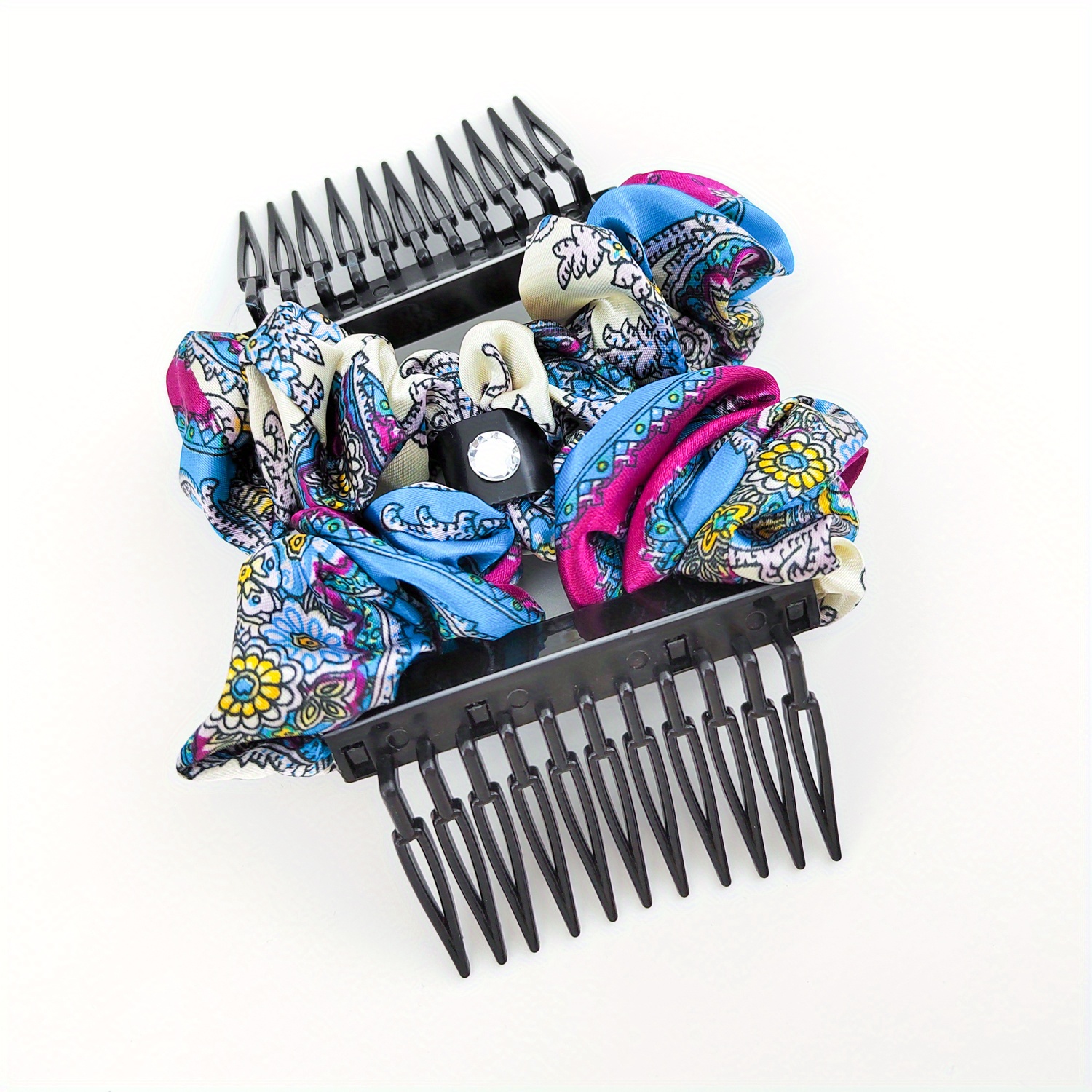 Satin Double Hair Side Combs Women Vintage Magic Hair Clips Temu