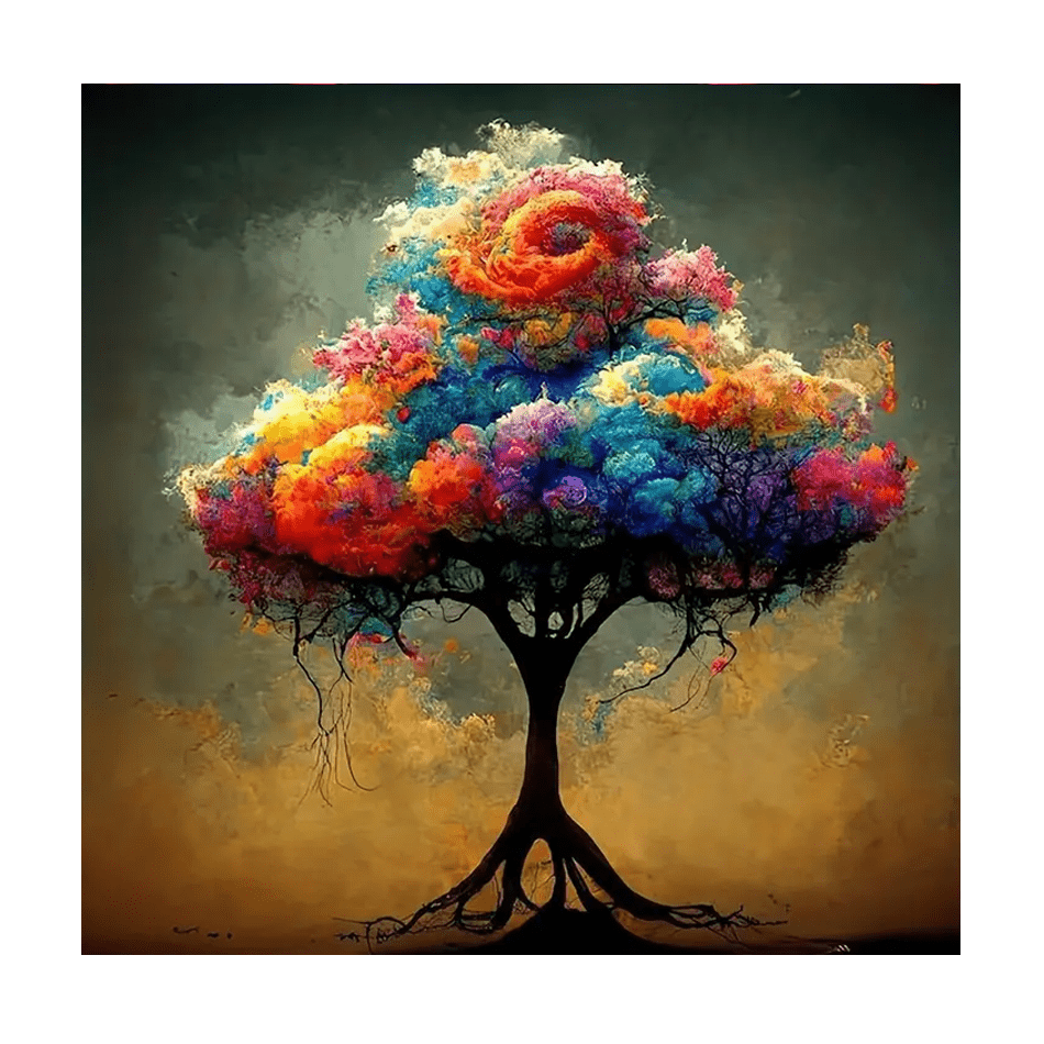 1pc Pintura Números Adultos Kits Paisaje Árbol Imagen - Temu Mexico