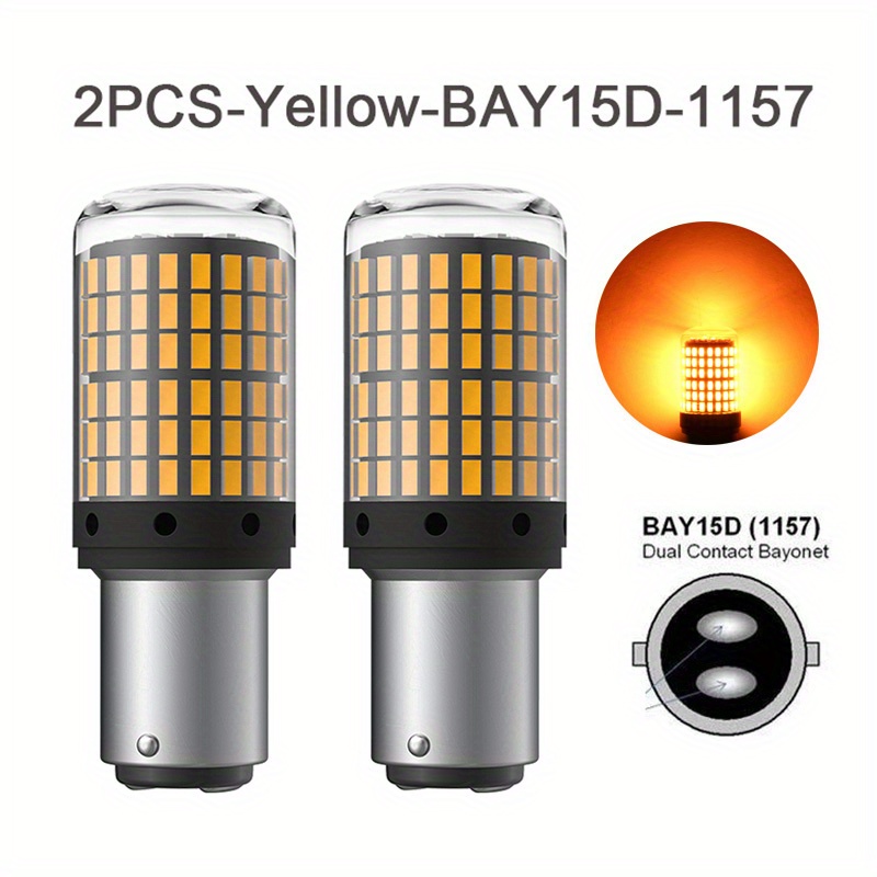 1Pc 1156 BA15S BAU15S 1157 BA15D BAY15D P21/5W P21W PY21W LED Car Light  Bulbs Auto Turn Signal Lamp White Red Yellow