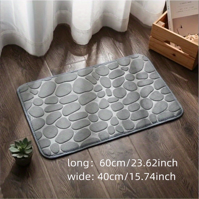 Color 40 X 60cm Microfiber Soft Bath Mat, Non-slip Bathroom Mats  Machine-washable, Shower Water Absorbent Bath Rug Durable Floor Mats (grey)