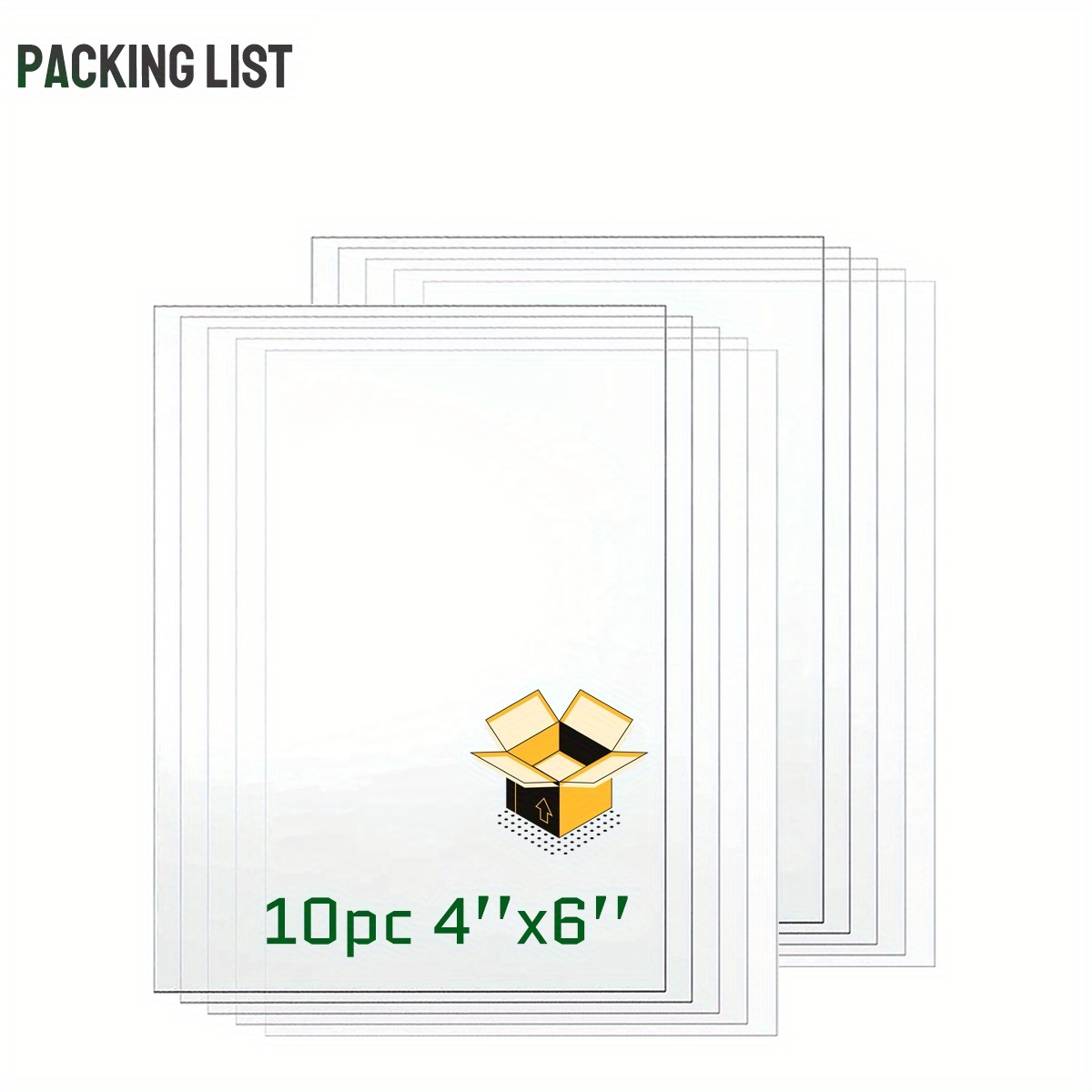 30/50PCS Clear 4 Inch Square Acrylic Sheet Blank for Milestone Markers,Name  Card,Cricut Cutting,Engraving,Painting,DIY Projects