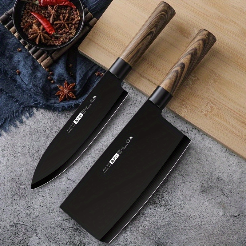 Kitchen Knife Set, Meat Cleaver, Santoku Knife And Paring Knife, Kitchen  Gadgets, Kitchen Accessories - Temu