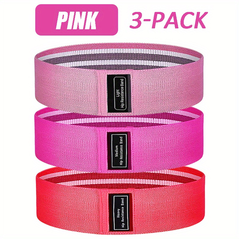 3pcs Resistance Bands Set for Legs and Butt Fabric Exercise Tension Loop Bands