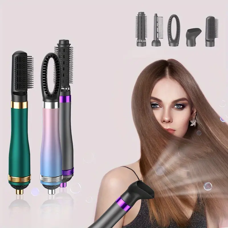 hair dryer brush 5 in 1 hair dryer hot air brush hair styler one step hair blowout volumizer for straightening curling drying combing details 0
