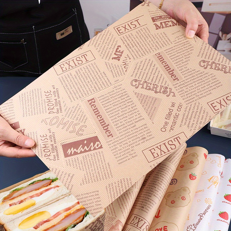 Grease Proof Shawarma, Burger, Sandwich, Egg Rolls food wrapping paper  10×10 Inch – Greenway Paper Bags