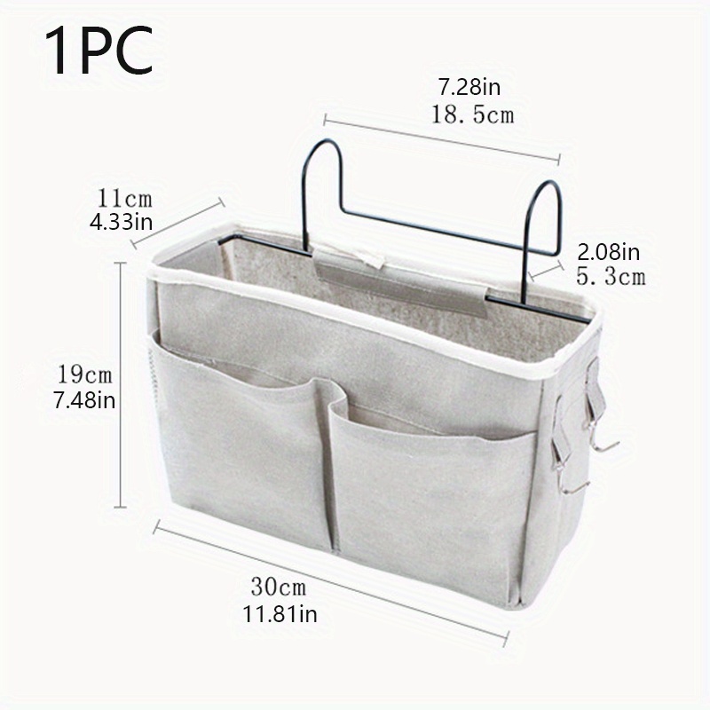 1pc Under Desk Dormitory Storage Rack With Hanging Basket