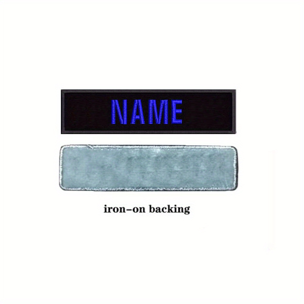 Name Patch Personalized Tag - For Backpacks, Uniforms, Jackets And More -  Choose Your Background Fabric, Thread Colors And Font - Iron On Or Sew On  (1