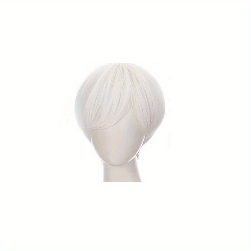 Men's Short Straight Synthetic Wig with Bangs