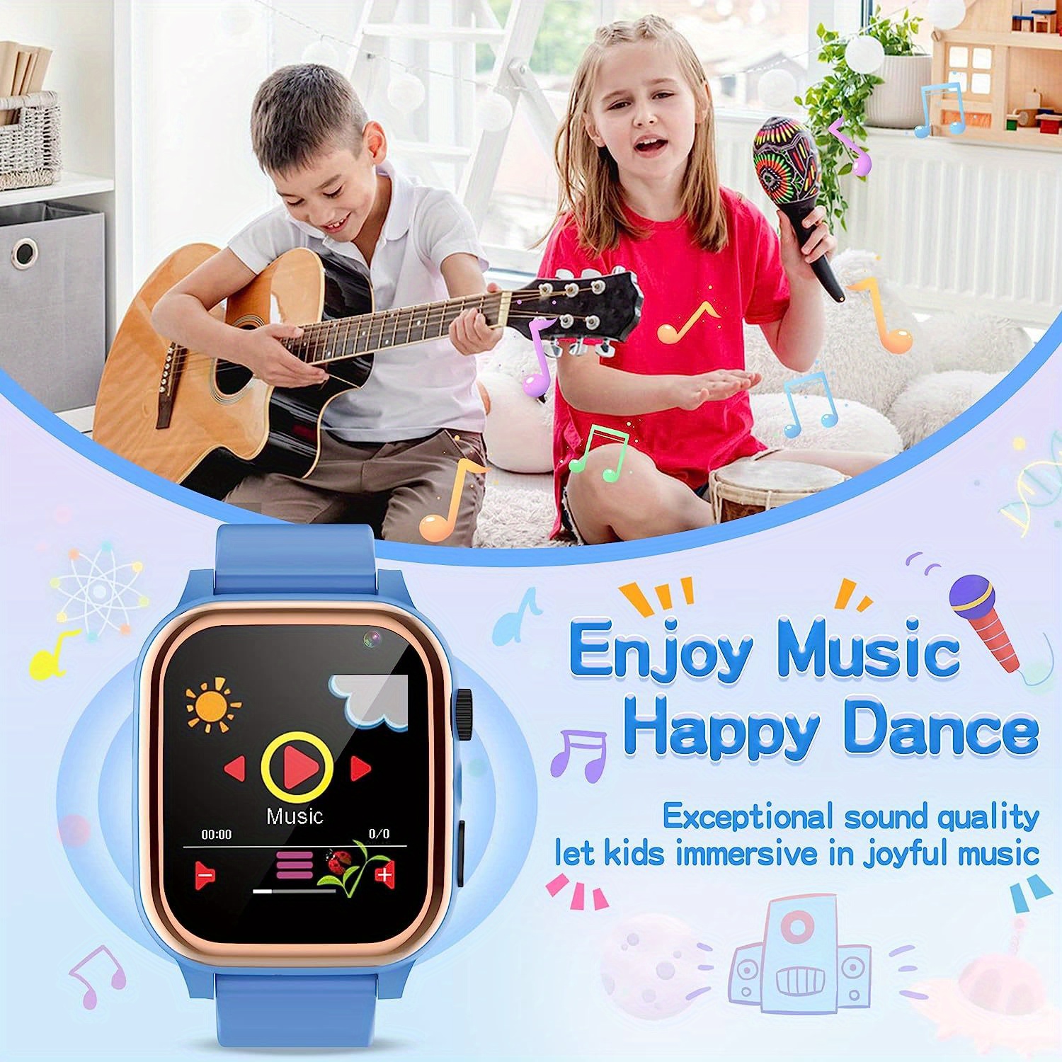 Reloj Infantil - Relojes Inteligentes Niñas 16 Juegos | Cámara | Música |  Alarma | Podómetro | Calculadora | Linterna | Calendario | Fotos y Video 