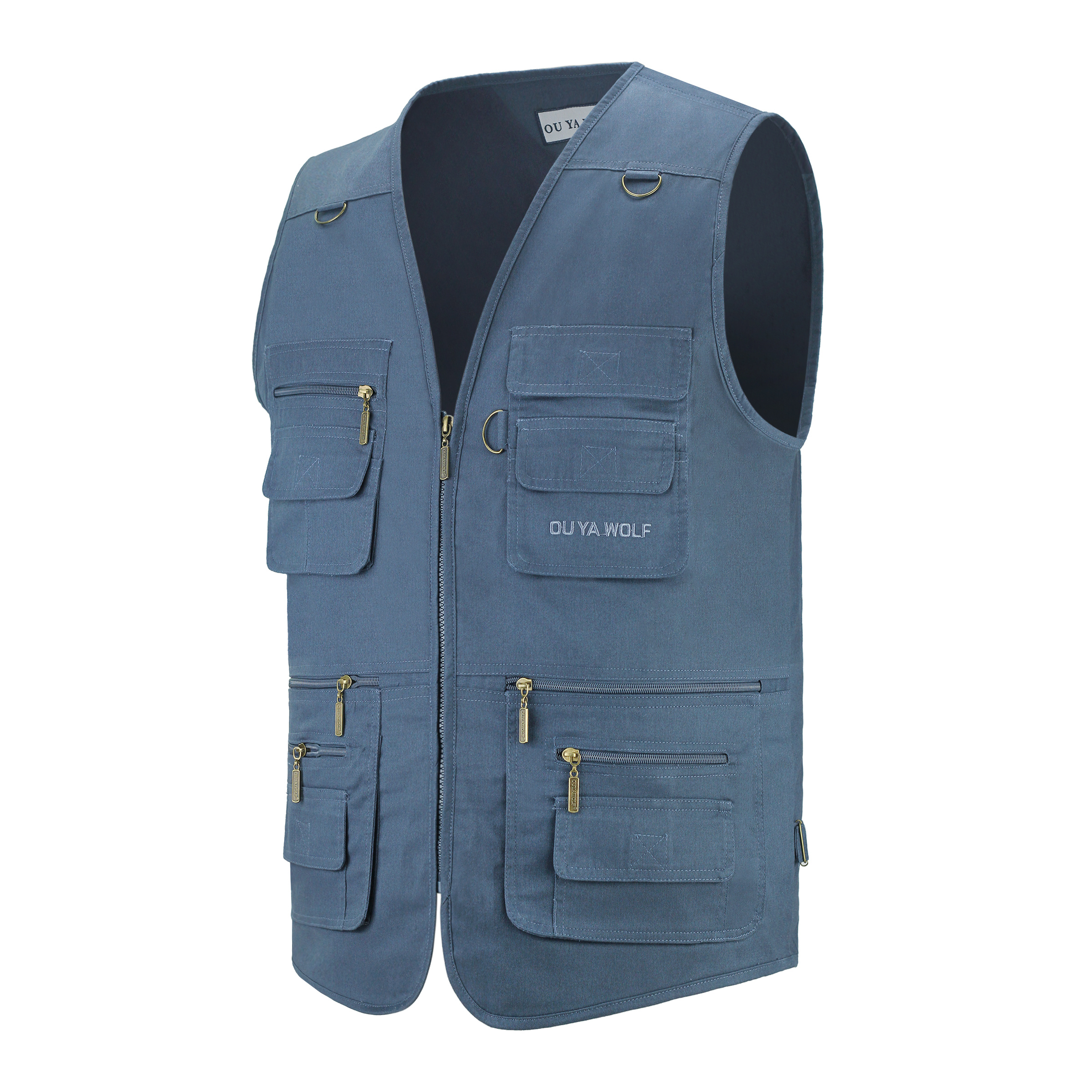 Nylon Men's Multi pocket Fishing Vest Jacket Zipper Outdoor - Temu United  Kingdom
