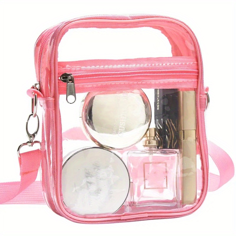 Clear Crossbody Bag, Stadium Approved Clear Bag For Concerts,sporting Event  For Women And Men Pvc Bag - Temu