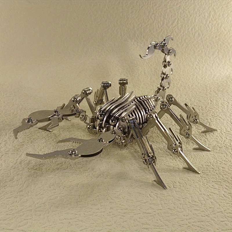Image of Machine Finished Product Handmade Skill Toy Teaching Diy All Metal Insect Model Plate Thickness 2.0mm Stainless Steel Mechanical Animal Innovation Visual Crafts