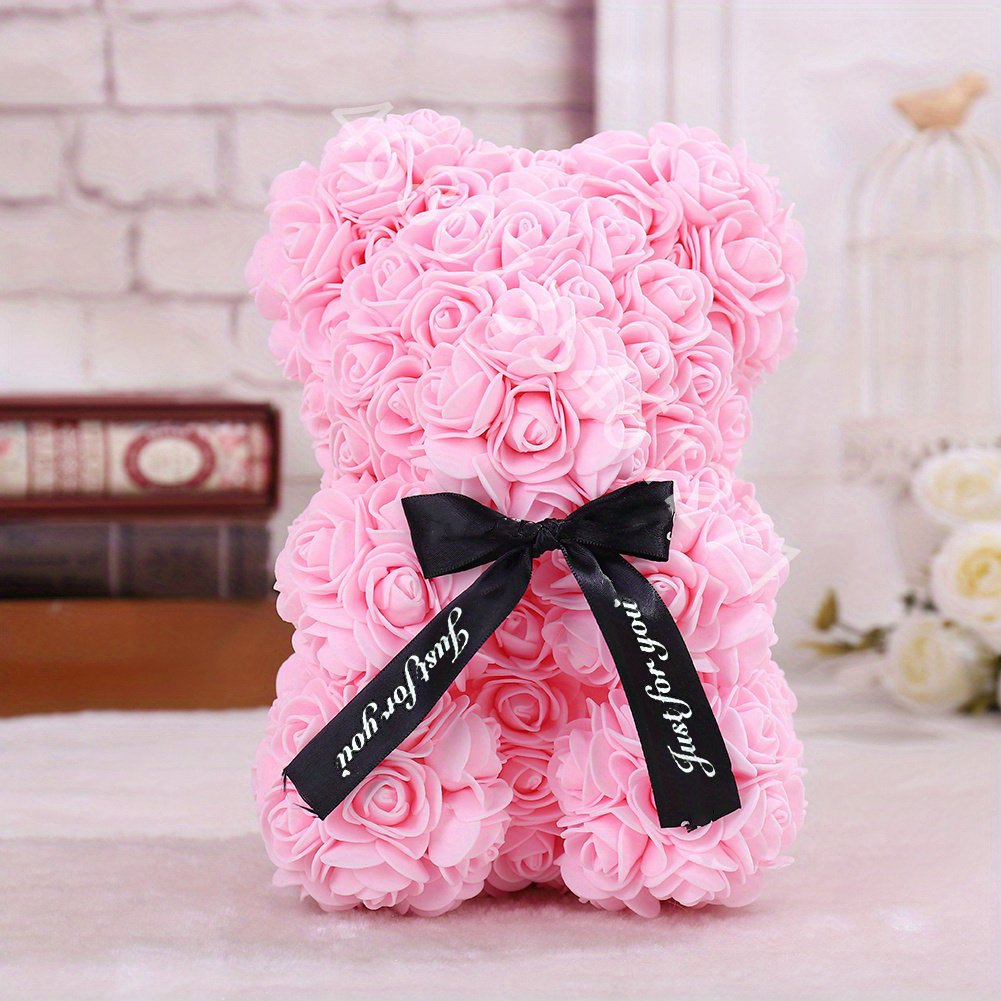 1pc Pe Artificial Flower Rose Bear Modern Bear Shaped Artificial Flower