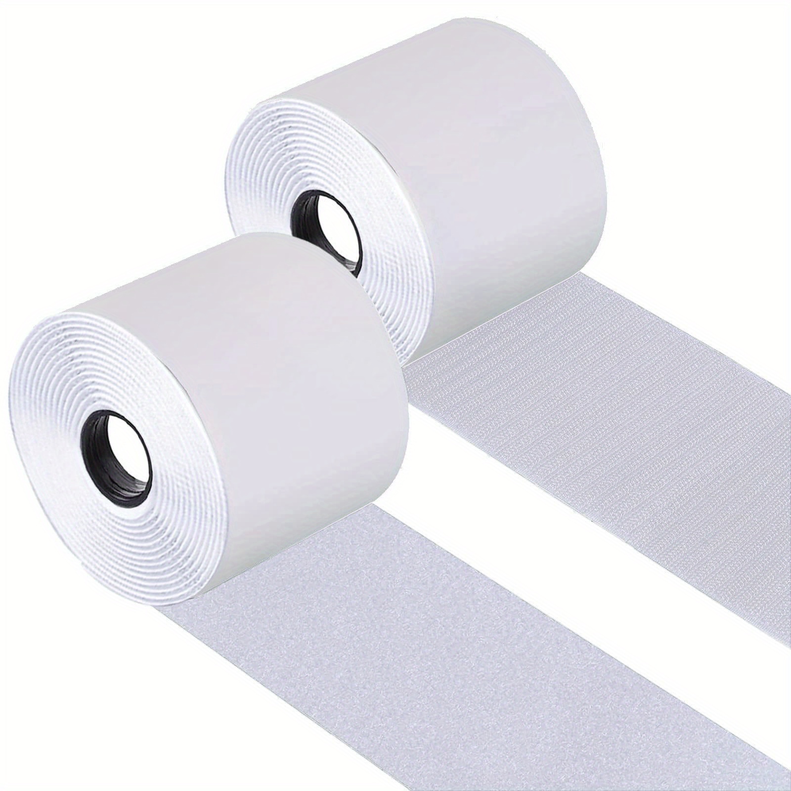 4 Rolls 6 Inch x 10 Feet Hook and Loop Tape Strips with Adhesive