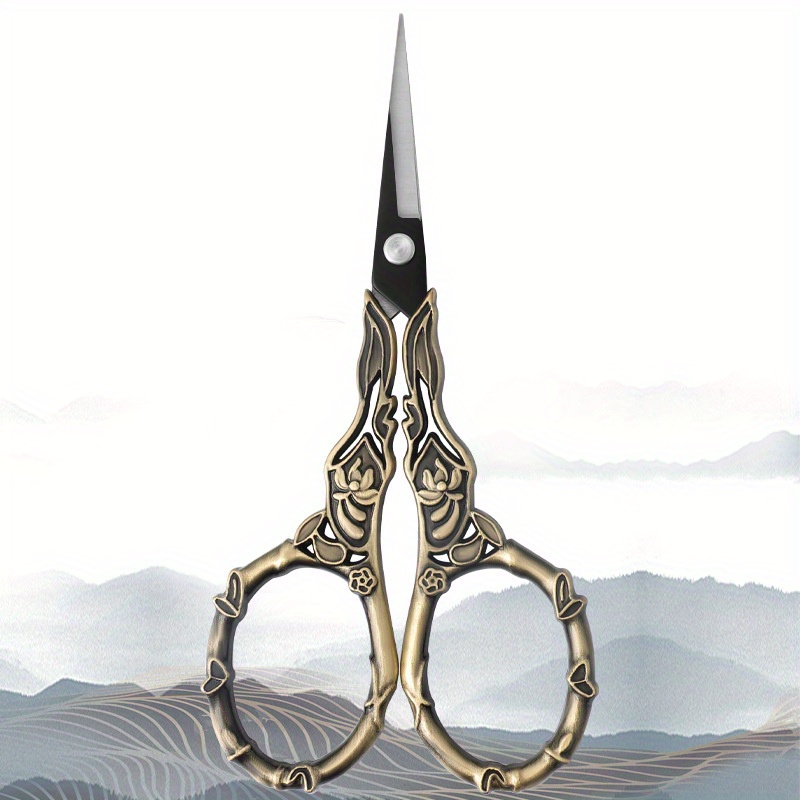 Stainless Steel Retro Scissors Sewing Fabric Scissors - Temu