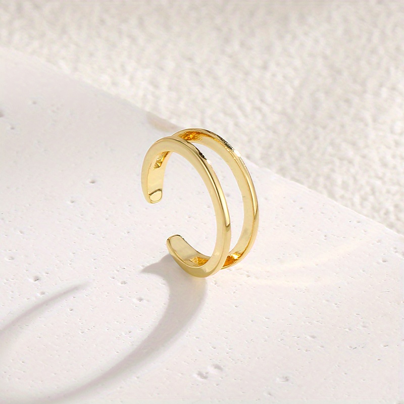 Double Layer 18K Plated Toe Ring, Summer Vacation Decor
