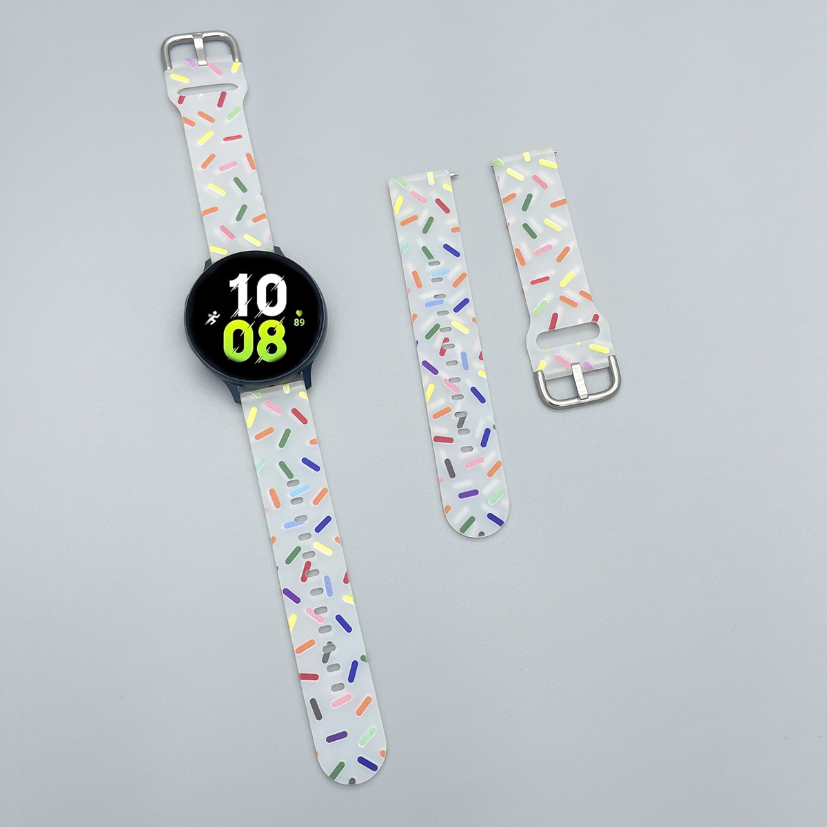 20mm Rainbow Printed Soft Silicone Watch Band Compatible With Galaxy Watch  4 40mm 44mm Watch 3 41mm Active 2 40mm 44mm Watch 4 Classic 42mm 46mm -  Smart Home - Temu Cyprus