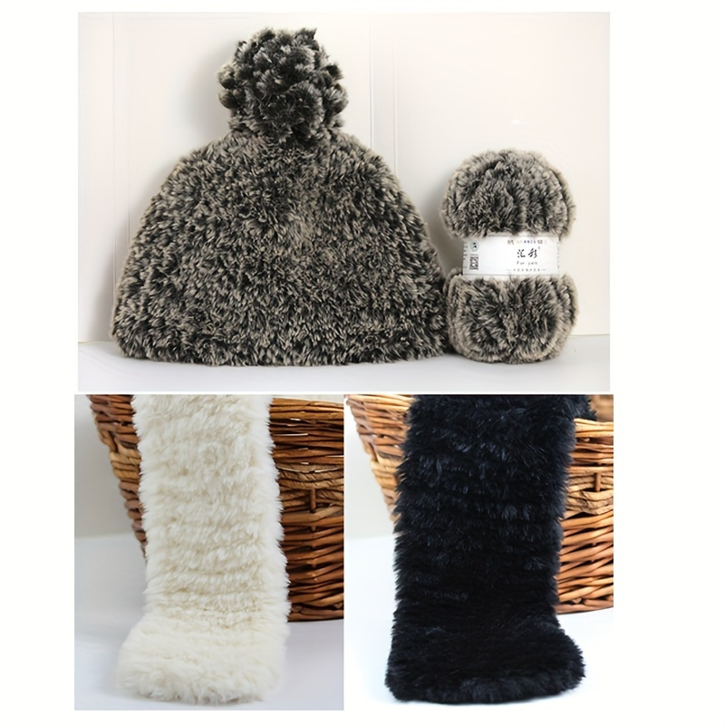  5 Pack Yarnart Mink (5 Skein) Fur Yarn, Soft Fur Yarn Chunky  Fluffy Faux Fur Yarn Fuzzy Fur Yarn Eyelash Yarn for Crochet Knit Clothes  Knitting (50gr*5) (75m*5)… (Yarnart Mink 332)