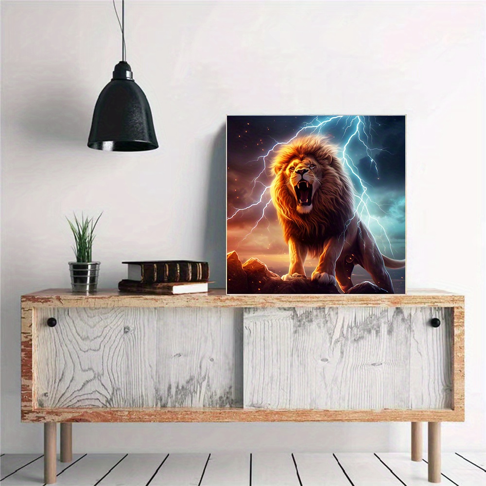  GFWJC - Papel pintado 3D con diseño de rey león no tejido,  impresión artística de primera calidad, diseño de imagen moderno para el  hogar 78.8 x 55.1 pulgadas : Herramientas y