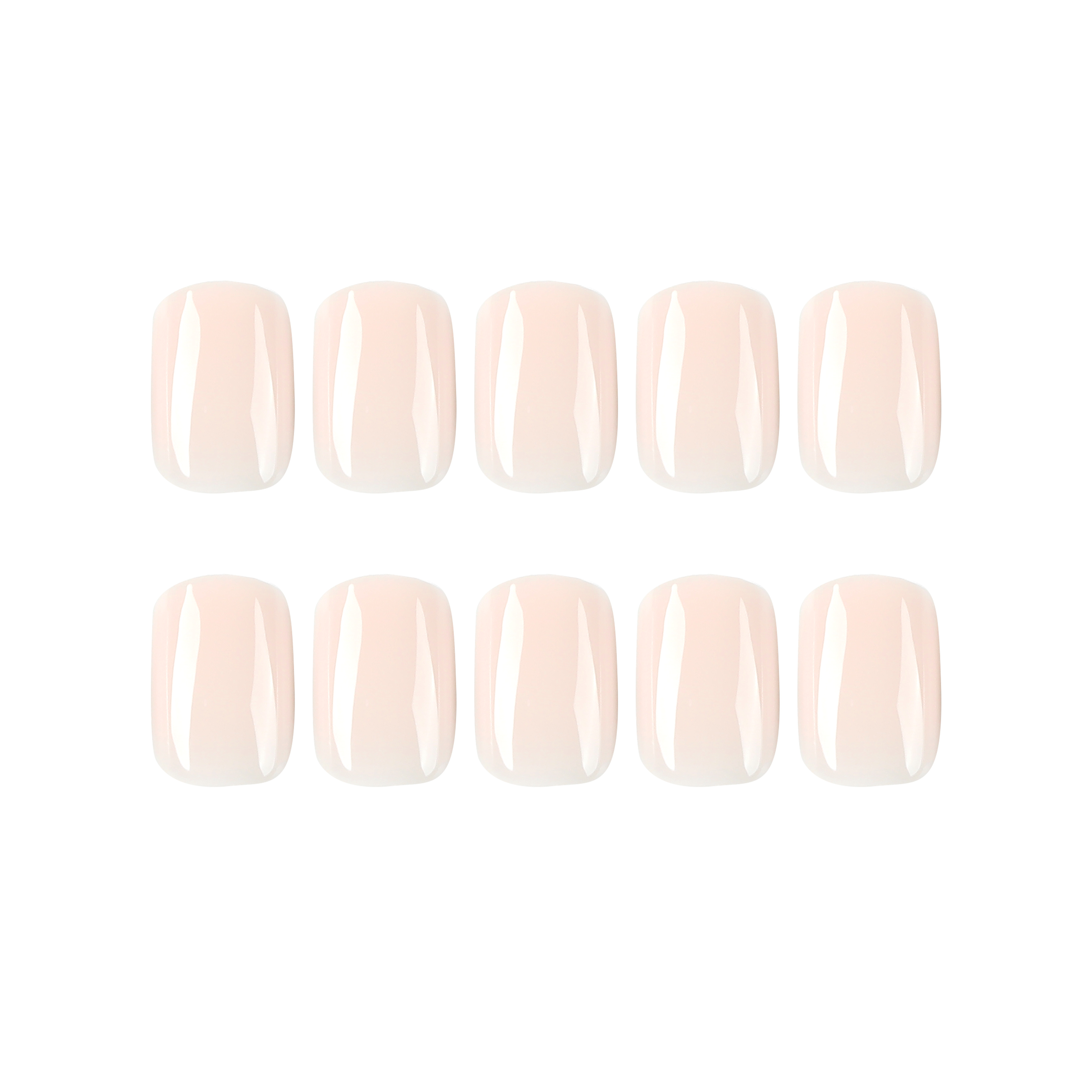 24pcs solid color fake nails tender nude pink press on nails glossy glue on nails full cover short square false nails for women girls daily wear details 1