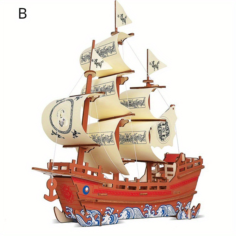 ZNYB Maquetas De Barcos De Madera Bricolaje Kit de Modelo de Barco de Vela  de Madera de Barco de Montaje Hecho a Mano de 1: 150, Regalo de decoración