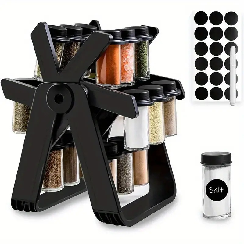 Multifunctional Revolving Spice Rack With 6 Spice - Temu