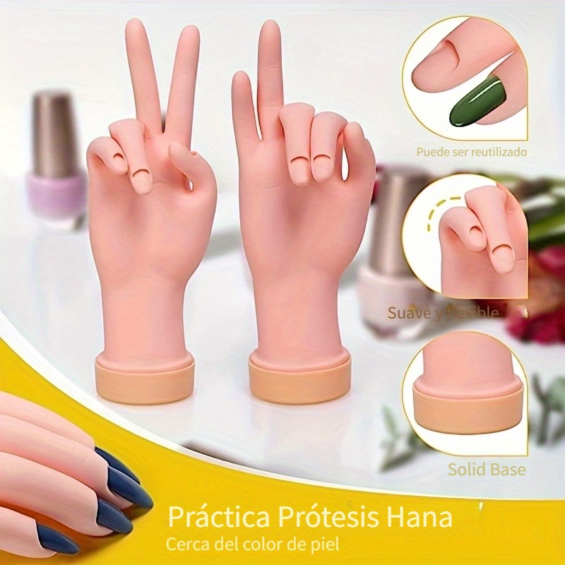 Mano práctica de uñas KnowU de silicona para manos falsas 22,5 cm de largo  mano adulta hembra