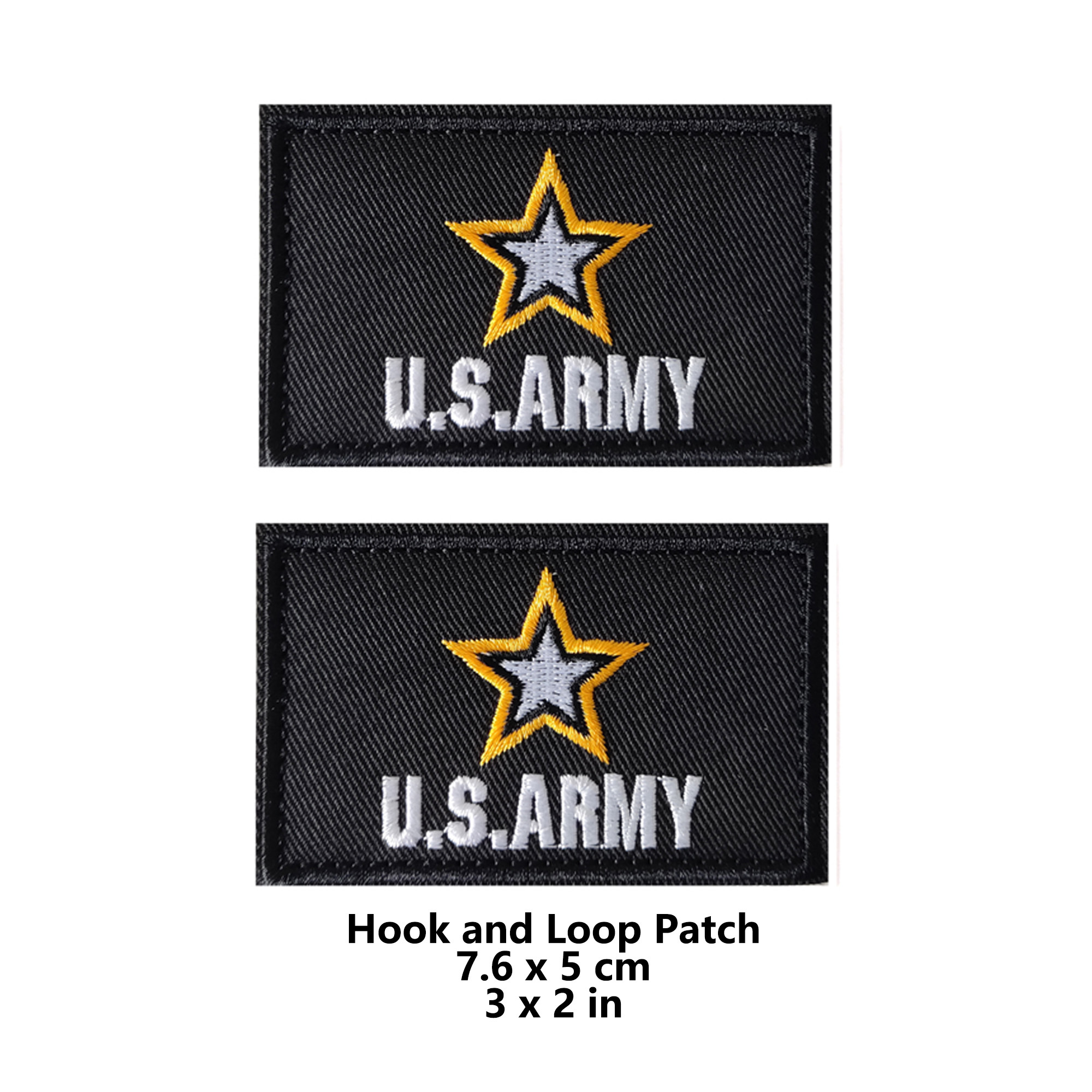 (5) Pack VELCRO® BRAND Fastener Morale HOOK PATCH US Army Main 3x2