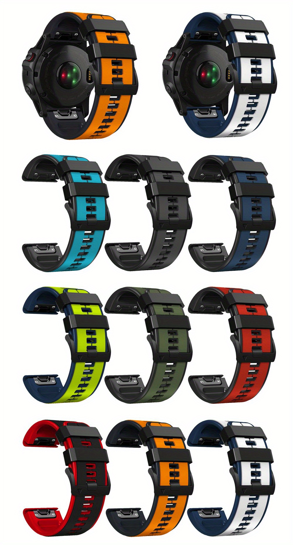 Correa de silicona para reloj deportivo Garmin Fenix 3 16 Pro5 22mm  Likrtyny accesorios de pulsera para Garmin Series 22mm