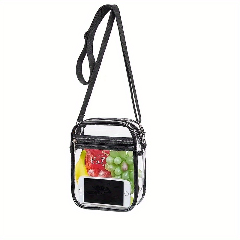 Clear Crossbody Bag, Stadium Approved Clear Bag For Concerts,sporting Event  For Women And Men Pvc Bag - Temu Japan