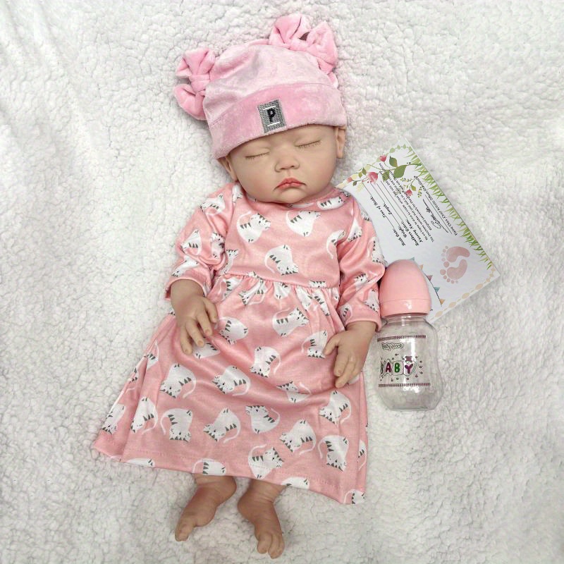 45CM Bebe Reborn Doll Girl Full Body Soft Solid Silicone Reborn Doll  Painted/Unpainted Lifelike Cute Doll Corpo De Silicone