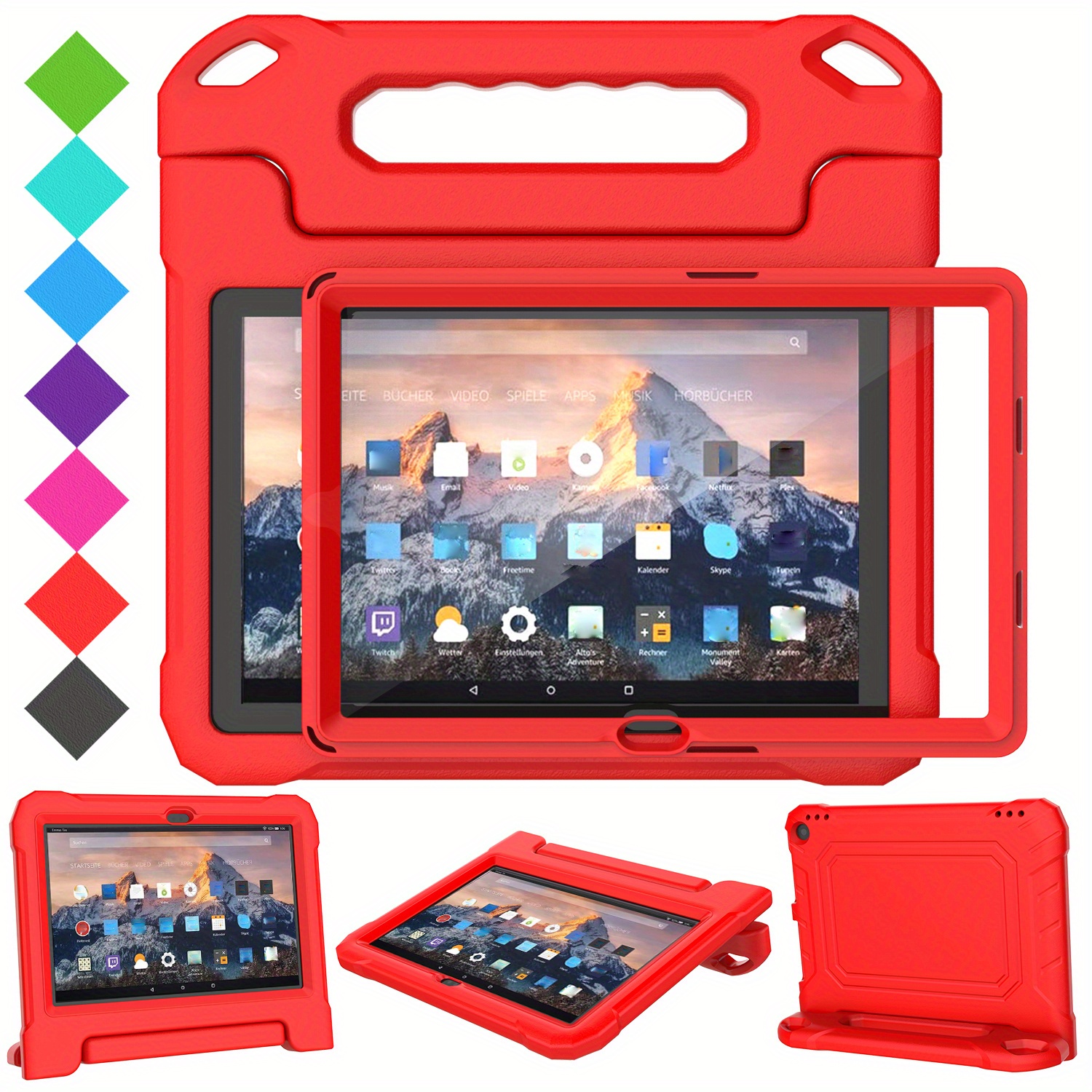 Kids Durable Handle Tablet Case for  Kindle Fire HD8 2022