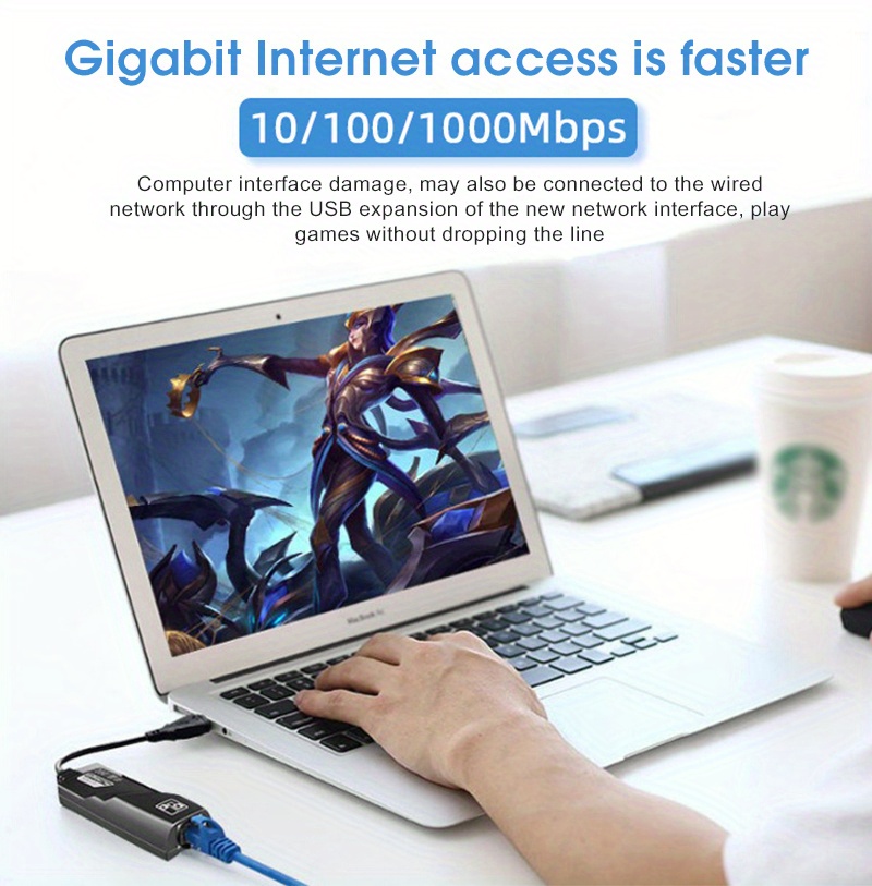 10/100/1000 Mbps Type c USB 3.0 2.0 Vers Ethernet RJ45 USB C