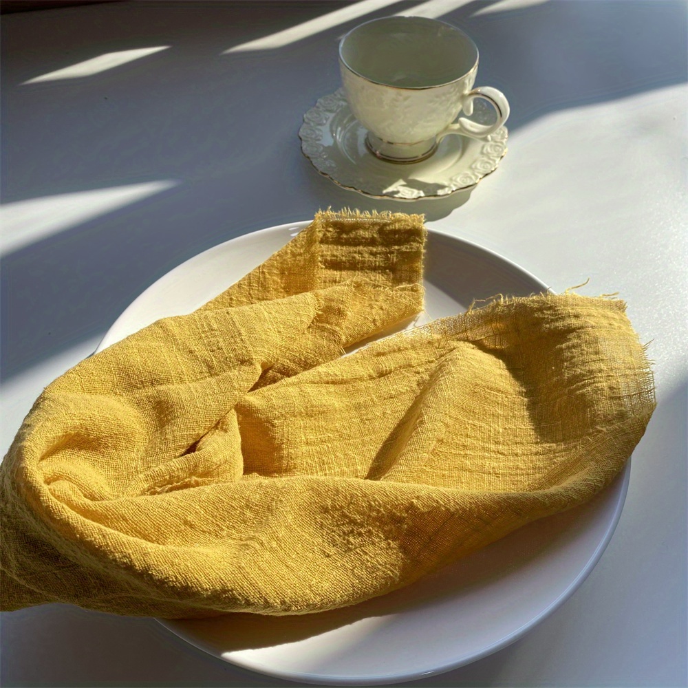 Cotton Napkins Cloth Bamboo Cotton Plain Quilt Cheese - Temu